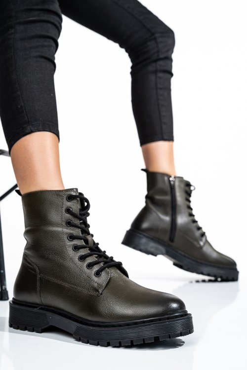 Khaki természetes bőr bakancs 2s7hyy0110201