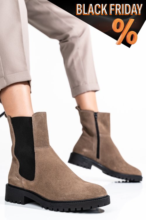 Barna fordított bőr bakancs 2s7hns0011301