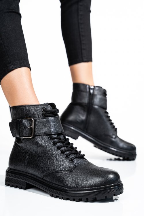 Fekete természetes bőr bakancs 2s7hyy0090201