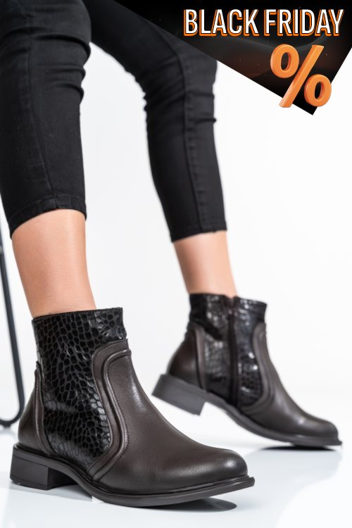 Barna természetes bőr bakancs 7s7h604