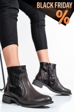 Barna természetes bőr bakancs 7s7h604