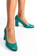 Zöld természetes bőr magassarkú cipők 3s7h483