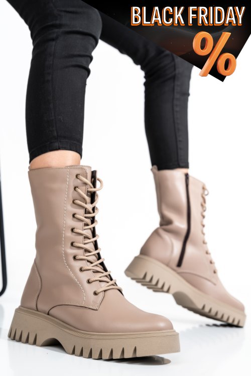 Bézs természetes bőr bakancs 2s7h32-052np