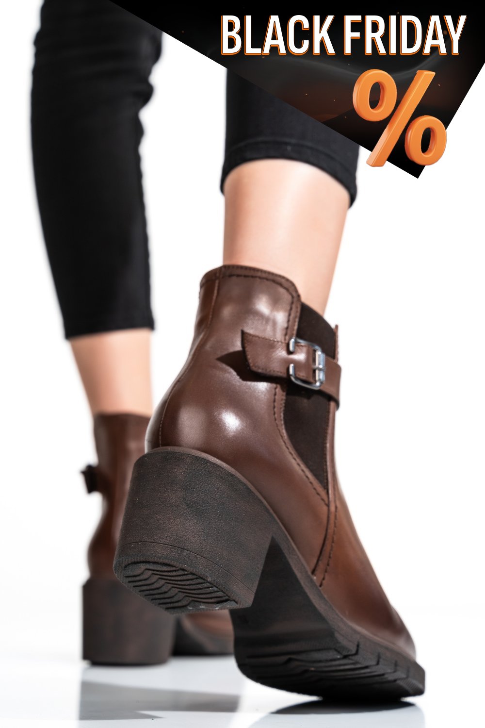 Barna természetes bőr bokacsizma 2s7h32-025np