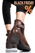 Barna természetes bőr bokacsizma 2s7h32-025np