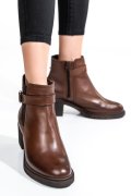 Barna természetes bőr bokacsizma 2s7h32-025np