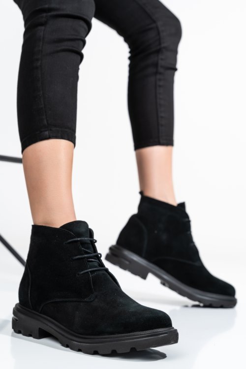 Fekete természetes bőr bakancs 2s7h32-004sp