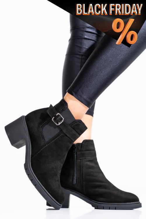 Fekete természetes bőr bakancs 2s7h32-025nbk