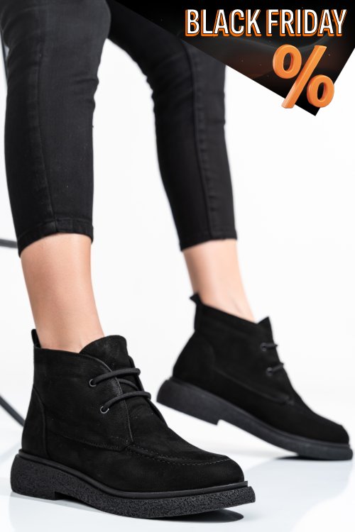 Fekete természetes bőr bakancs 2s7h32-001nbk