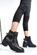 Fekete természetes bőr bokacsizma 2s7h32-025np