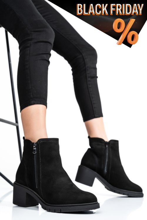 Fekete természetes bőr bakancs 2s7h32-026nbk