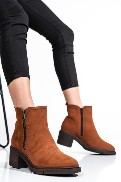 Barna természetes bőr bokacsizma 2s7h32-026nbk