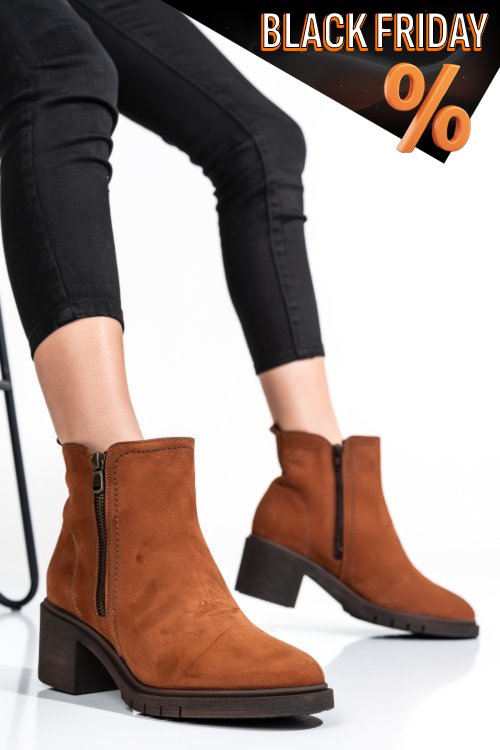 Barna természetes bőr bokacsizma 2s7h32-026nbk