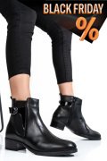 Fekete természetes bőr bakancs 2s7h32-008np