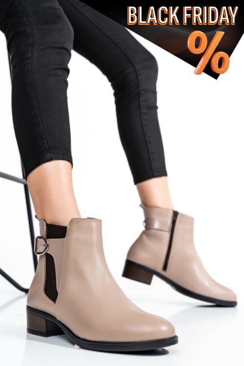 Bézs természetes bőr bakancs 2s7h32-008np