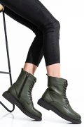 Khaki természetes bőr bakancs 2s7h32-002sfl