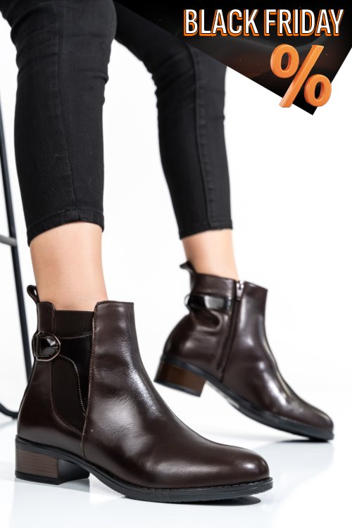 Barna természetes bőr bakancs 2s7h32-008np