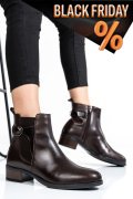 Barna természetes bőr bakancs 2s7h32-008np