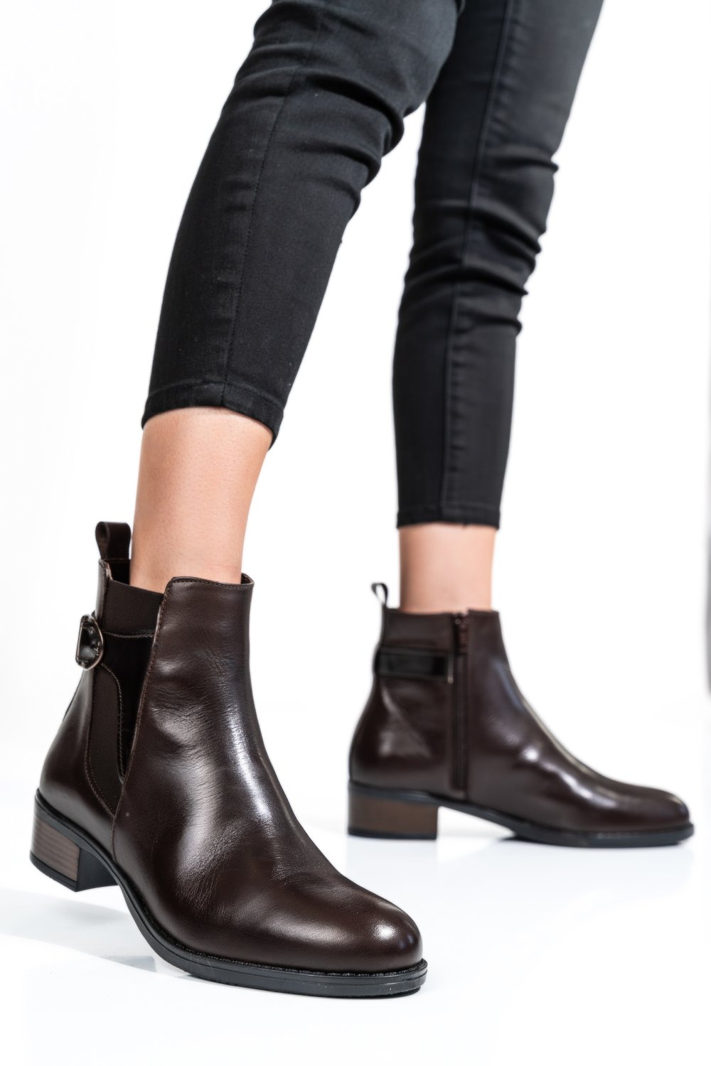 Barna természetes bőr bakancs 2s7h32-008np