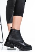 Fekete természetes bőr bakancs 2s7h32-004fl