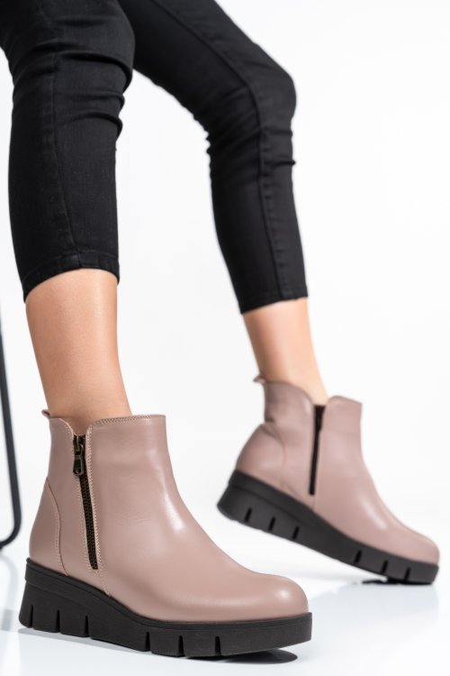 Bézs természetes bőr bakancs 2s7h32-023np