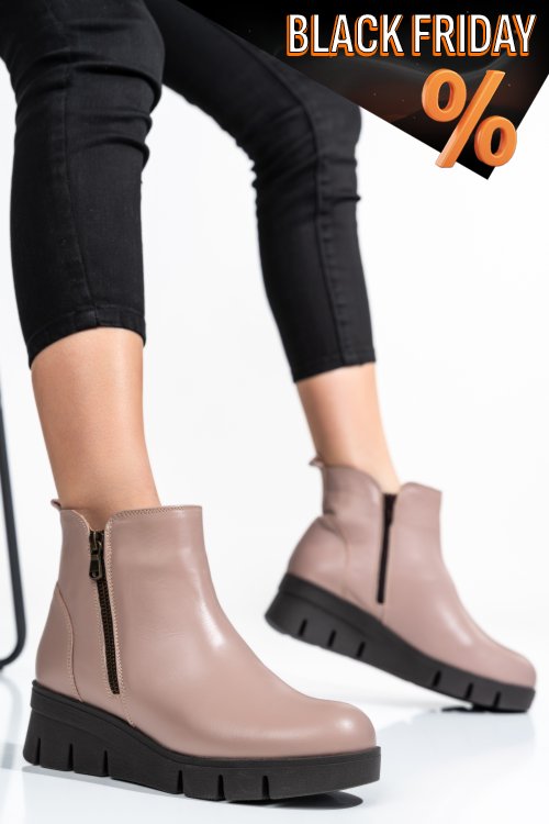 Bézs természetes bőr bakancs 2s7h32-023np