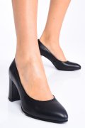 Fekete természetes bőr magassarkú cipők 3s7h015