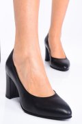 Fekete természetes bőr magassarkú cipők 3s7h015