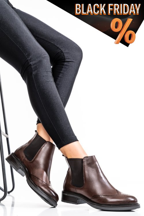 Barna természetes bőr bakancs ws7hh66h04