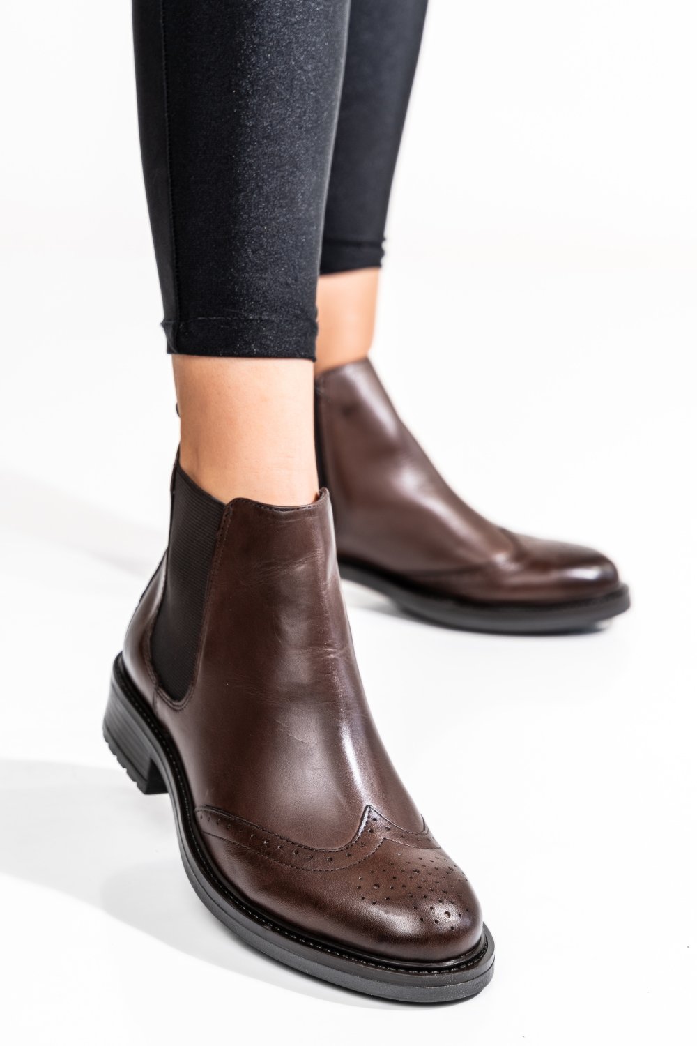 Barna természetes bőr bakancs ws7hh66h04