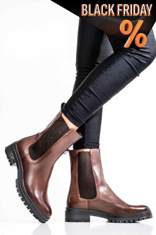 Barna természetes bőr bakancs ws7hh54h04