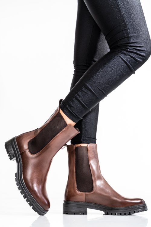 Barna természetes bőr bakancs ws7hh54h04