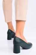 Zöld természetes bőr magassarkú cipők 1s7h510