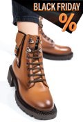 Barna természetes bőr bakancs 3s7h89
