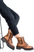 Barna természetes bőr bakancs 3s7h89