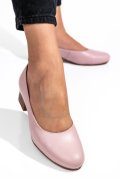 Rózsaszín természetes bőr magassarkú cipők 2s7h040