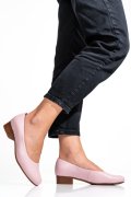 Rózsaszín természetes bőr magassarkú cipők 2s7h040