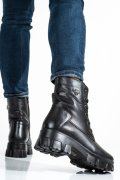 Fekete természetes bőr bakancs 9s7h52