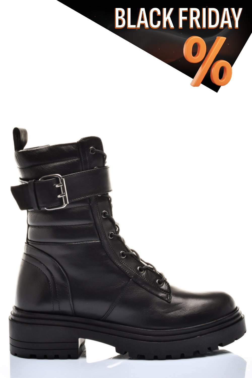 Fekete természetes bőr bakancs 2s7h02846np