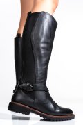 Fekete természetes bőr csizma 8s7h793