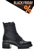 Fekete természetes bőr bakancs 2s7h12808np