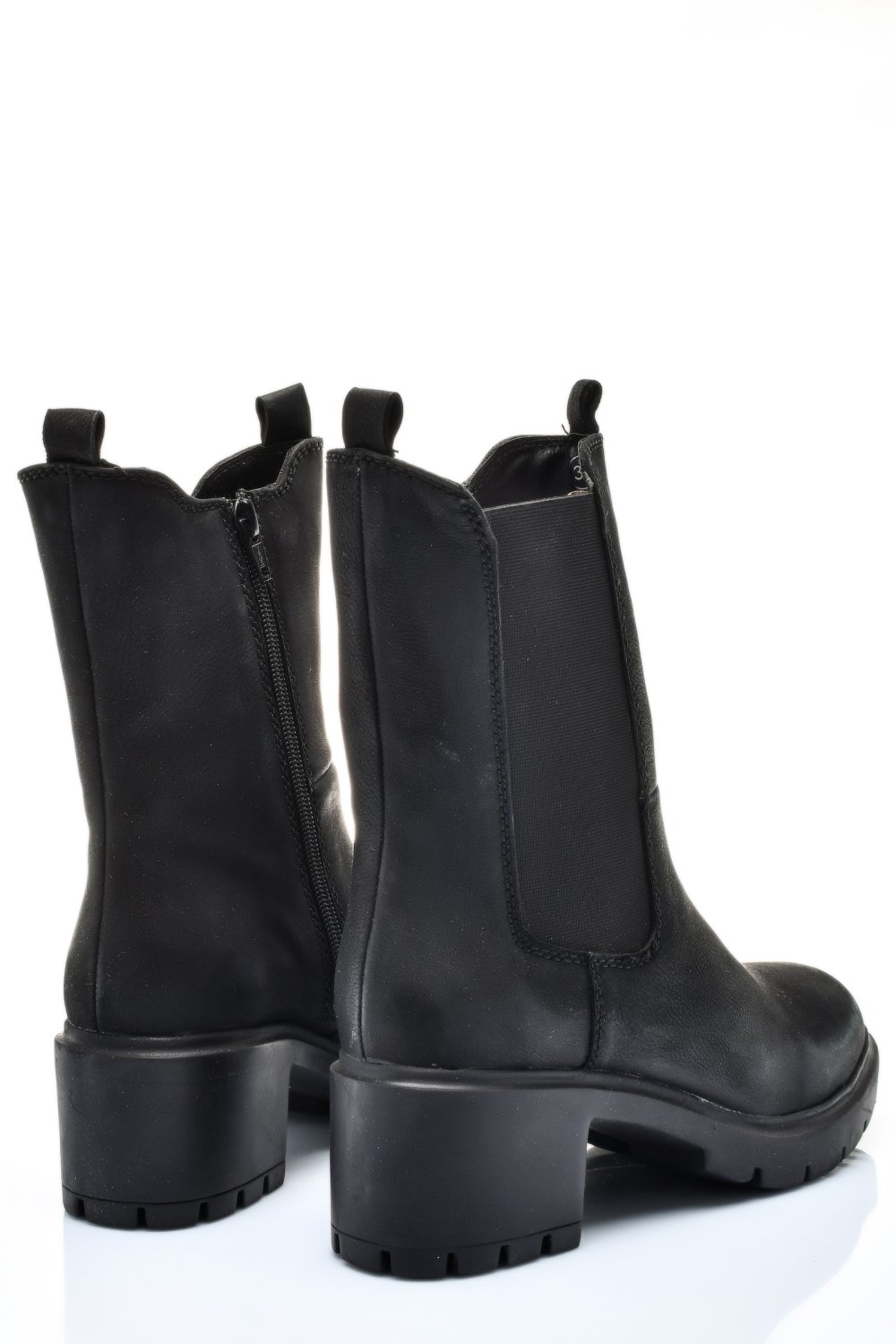 Fekete természetes bőr bakancs 8s7h799