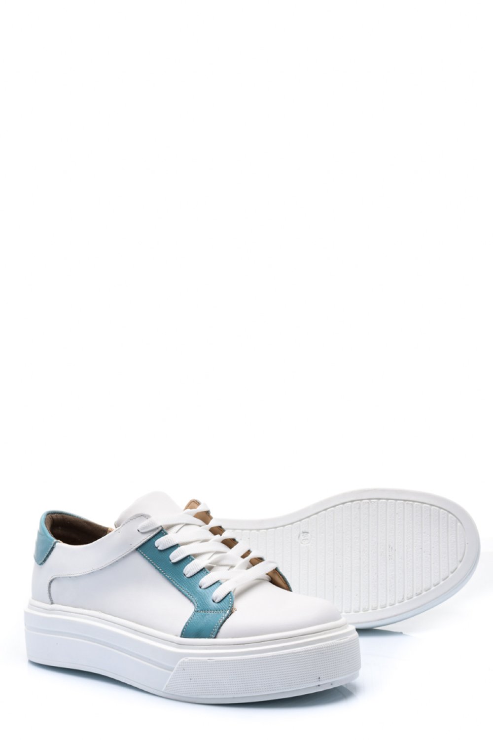 Fehér természetes bőr sport cipők 3s7h005