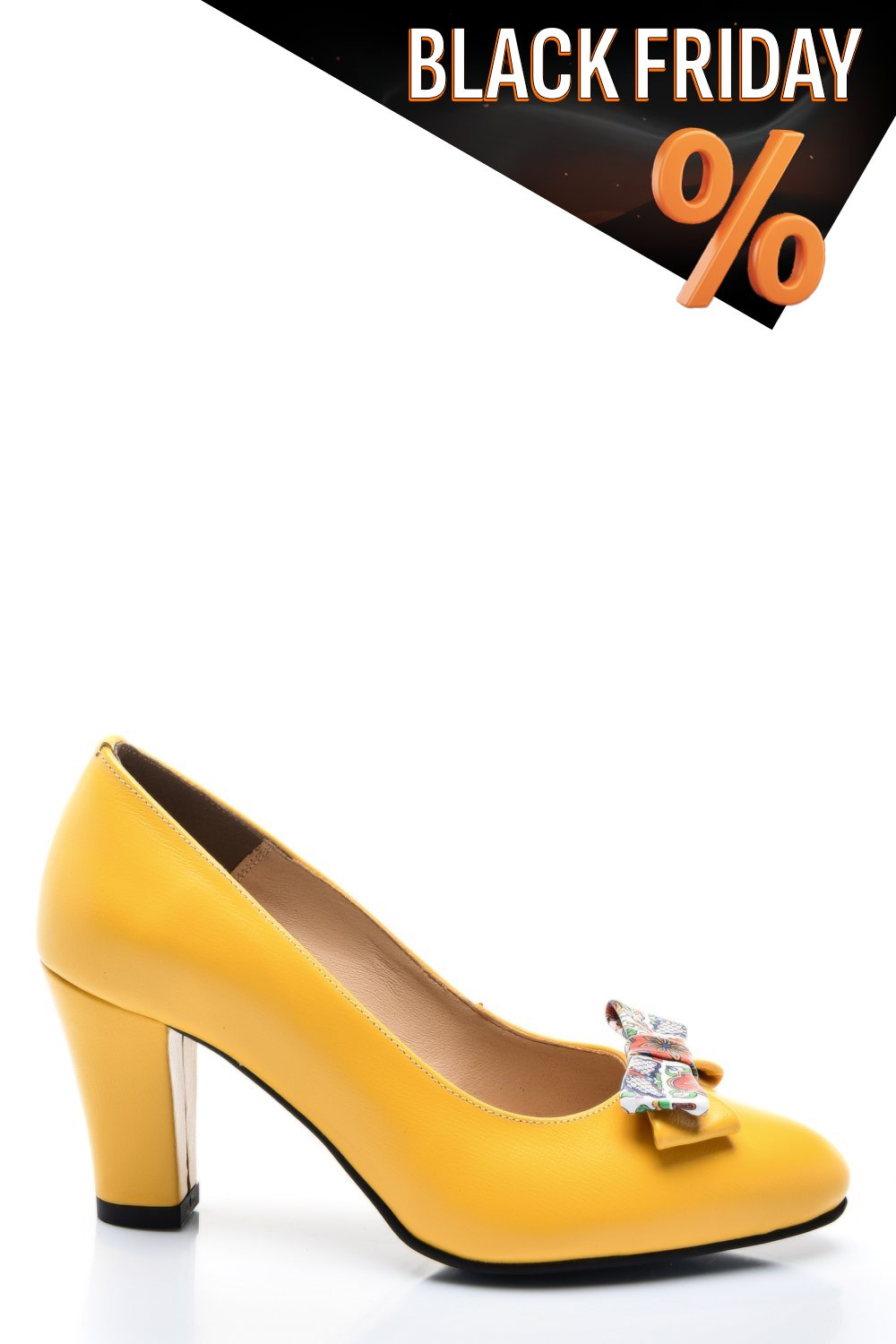 Sárga természetes bőr magassarkú cipők 1s7h717