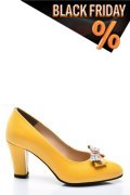 Sárga természetes bőr magassarkú cipők 1s7h717
