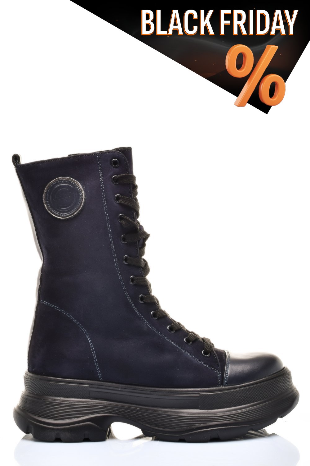 Tengerészkék természetes bőr bakancs 2s7h22861nbk