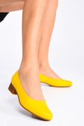 Sárga természetes bőr magassarkú cipők 2s7h040