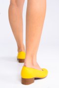 Sárga természetes bőr magassarkú cipők 2s7h040