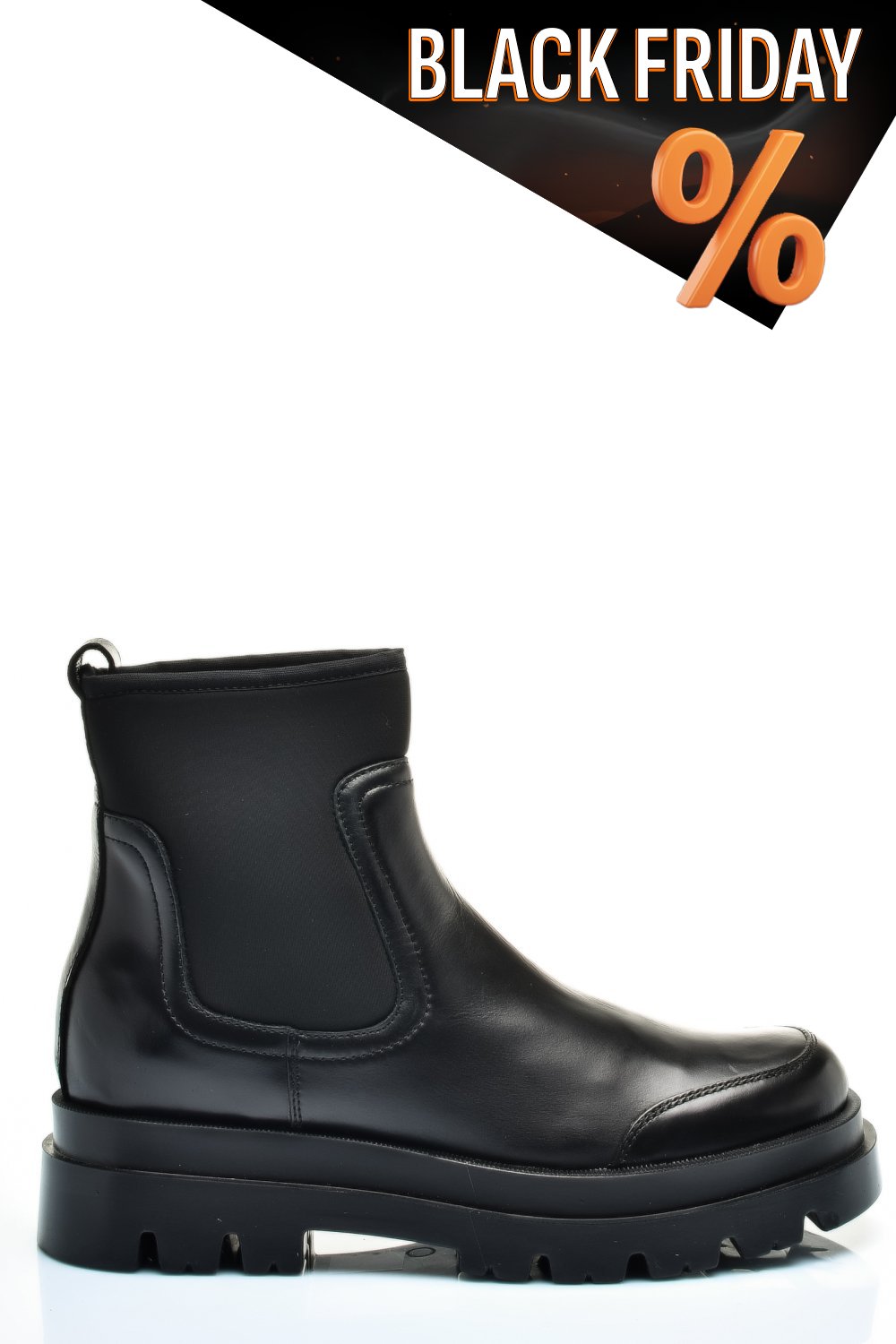Fekete természetes bőr bakancs 8s7h962