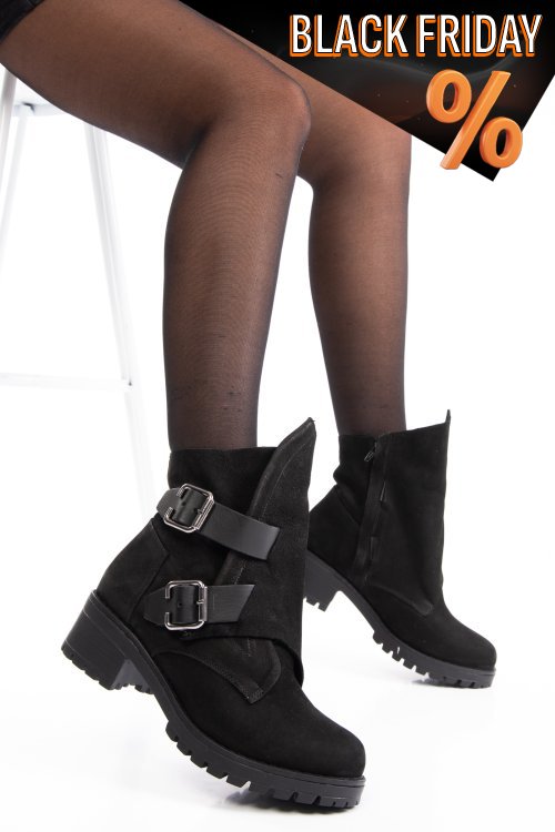 Fekete fordított bőr bakancs 1s7h92887nbk